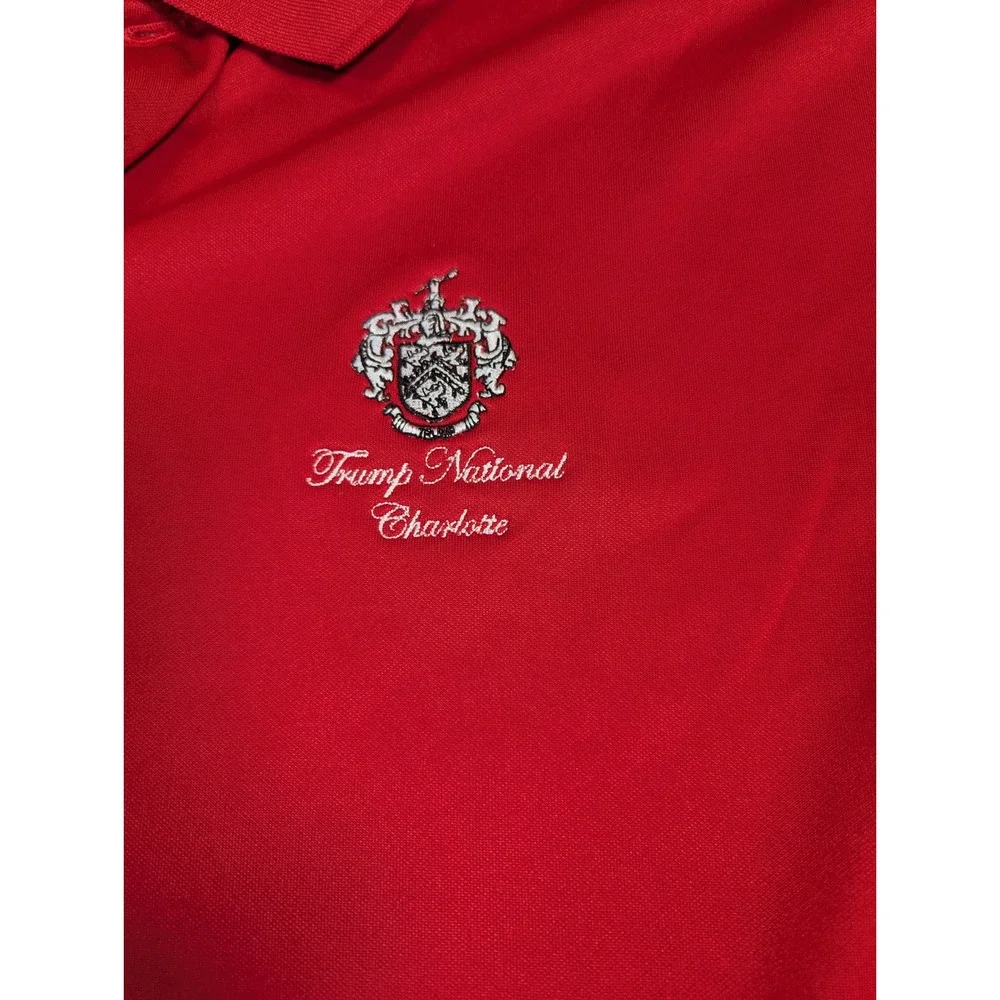 Adidas Trump National Charlotte Golf Polo Shirt Mens XL‎ Red Primegreen